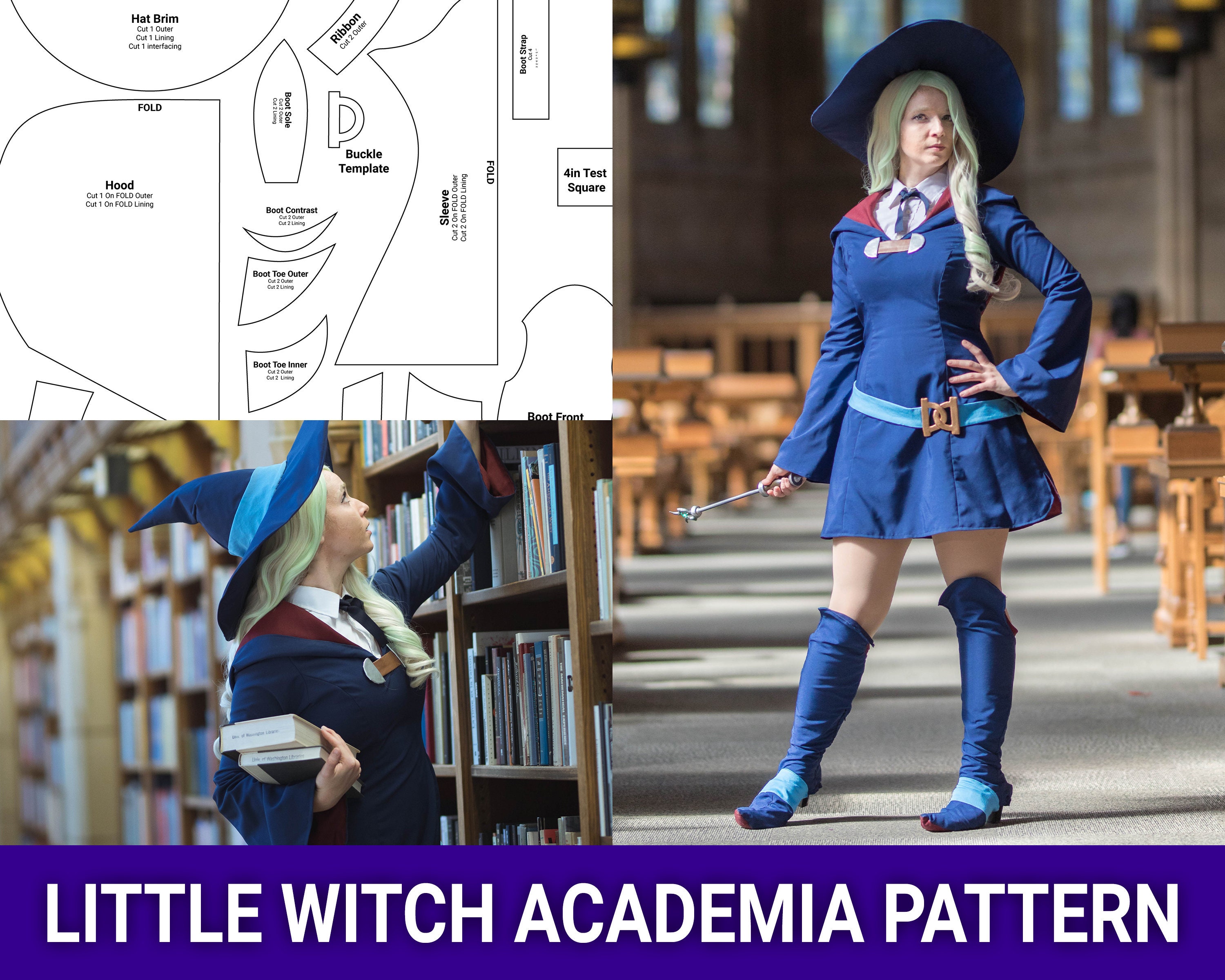 Anime Little Witch Academia halloween girls school uniform dress outfit  cosplay costume Cloak Hat Robe Outfit - AliExpress