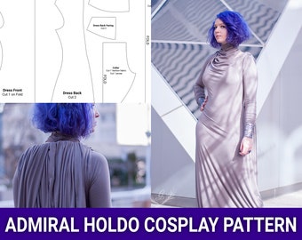 Space Vice Admiral | Cosplay Sewing Dress with Cape Pattern