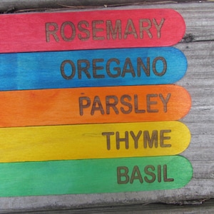 Custom Plant Markers for Gardeners, Personalized Garden Labels for Herbs & Veggies, Garden Stakes for Outdoor Plants