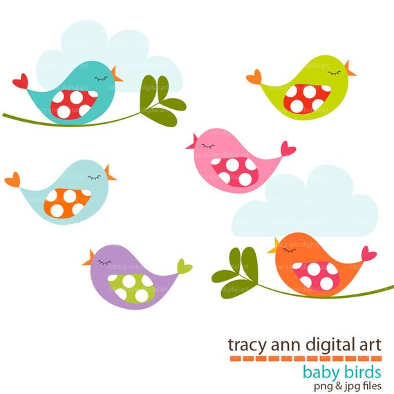 Items similar to Baby Birds Clip Art on Etsy