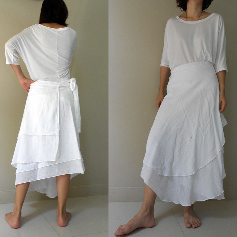Two Layers Circle Long Wrap Skirt Custom Made Boho Wrap | Etsy