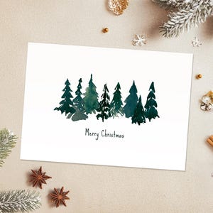 Buon Natale | Cartolina di Natale dipinta a mano – design minimalista