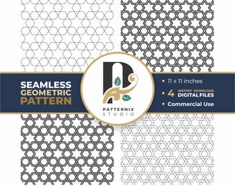 Geometric Seamless Patterns SVG Bundle: Cut Files (Digital Download)