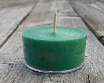 Bayberry Scented  Soy Candle Tealights Rustic Holiday Candles Fall Scents