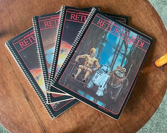 NOS 1980s Vintage Star Wars Return of the Jedi Notebooks  1980s