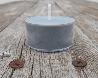 Leather Scented Candle Soy Tealights Gift for men