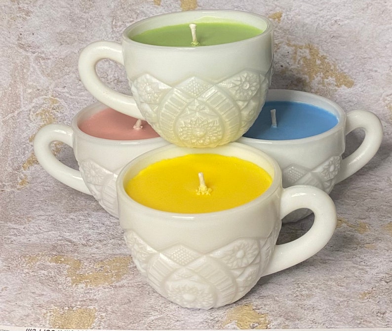 SandyLandStudio Milkglass Mug Soy Candle - Thumbnail 5