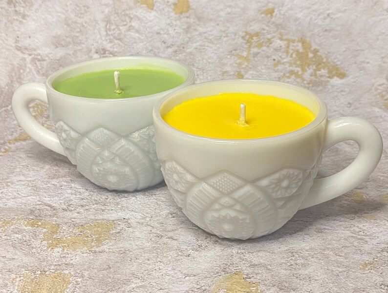 SandyLandStudio Milkglass Mug Soy Candle