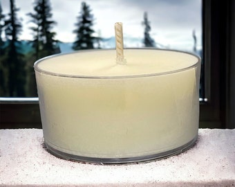 Candele di soia profumate alla betulla bianca e fumo, lumini, stile rustico da fattoria, fragranza terrosa da bosco per la casa.