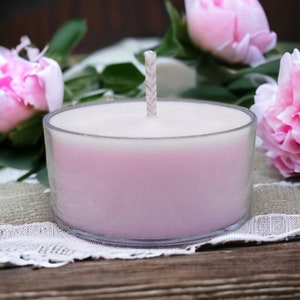 Peony Scented Soy Candles Pale Pink Spring Home Decor