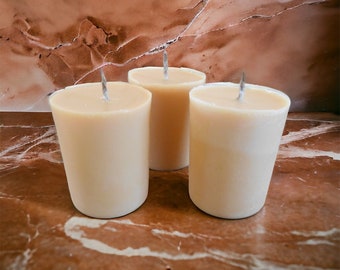 Fall and Christmas Scented Soy Candle Hemp Wick Votives Rustic Farmhouse Home Decor Fragrance