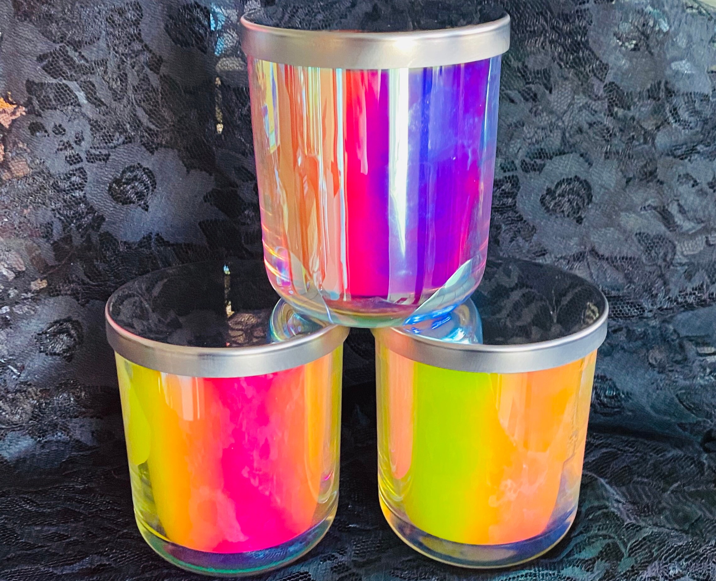 LIMITED EDITION Soy Candles in Holographic Jars Choose Your Etsy