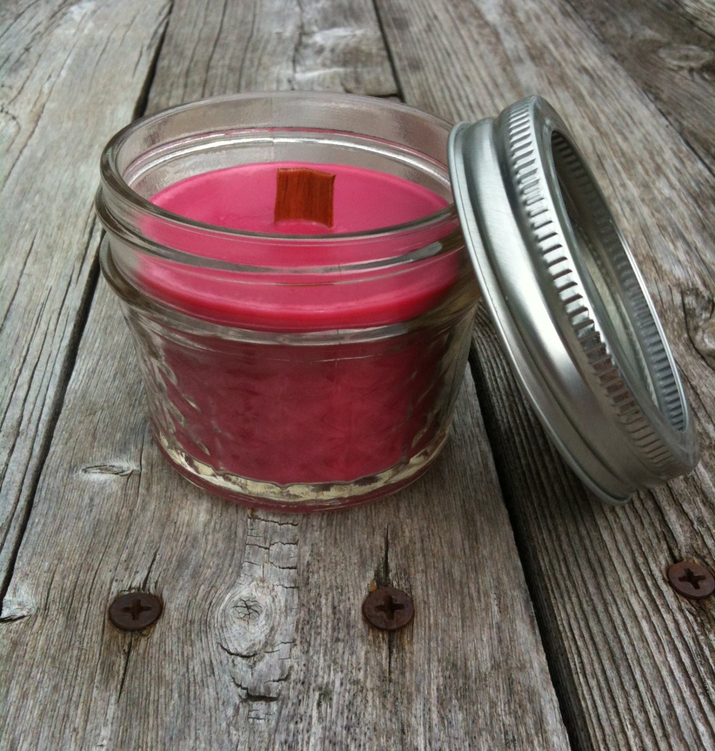 Sauvignon Soy Candle with Crackling Wood Wick 4 oz Etsy