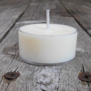 Cardamom Butter Fudge Soy Candle Tea lights Rustic Dye Free image 2