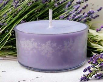 Lavender Scented Candle Soy Tealight Rustic Home Decor