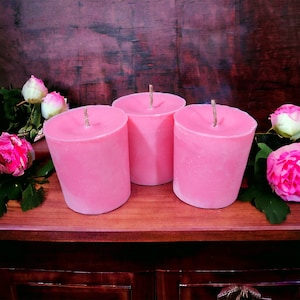 Rose + Peony Scented Soy Candle Votives Rustic Farmhouse Home Decor Fragrance