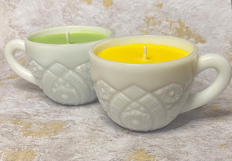 SandyLandStudio Milkglass Mug Soy Candle - Thumbnail 3