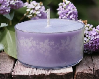 Candele di soia profumate lilla Tealights Decorazioni per la casa rustiche floreali primaverili