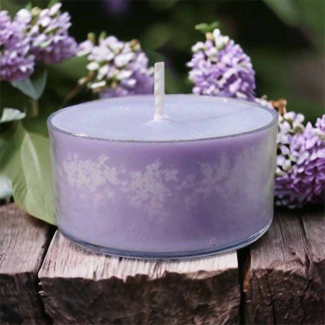 Lilac Scented Soy Candles Tealights Spring Floral Rustic Home Decor