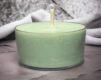 Cucumber Melon Scented Candles Tealights 100% Soy Seafoam Green