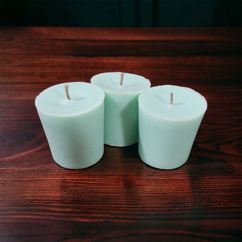 Sea Breeze Soy Candles Organic Hemp Wick Votives Rustic Beach House Decor image 7