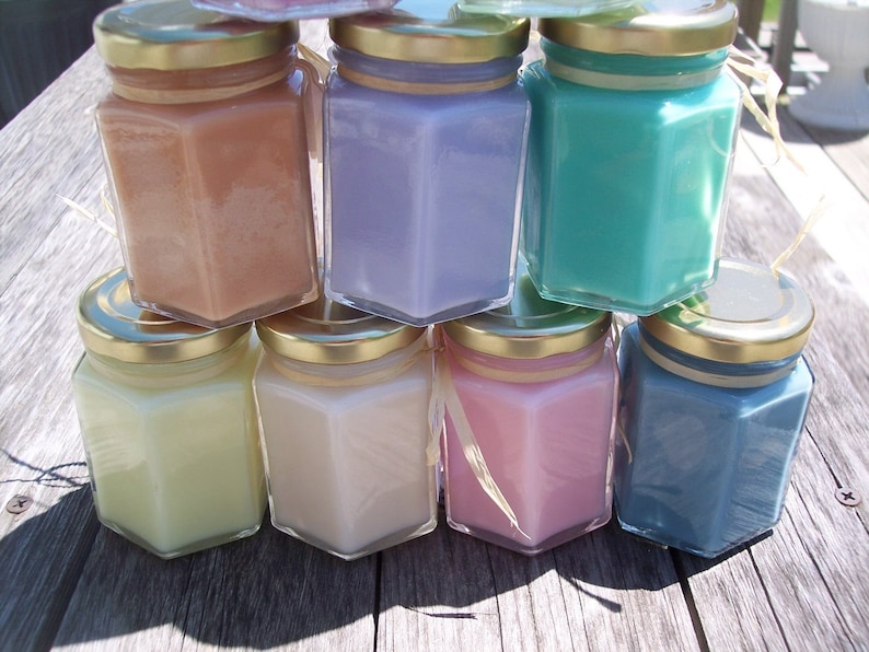 Candle Gift Set ~  5  ~4 Oz Soy Candles Choose your Scents Party Favors 
