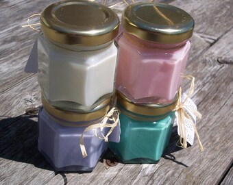 Soy Candle Sampler Set of 4 Mini Jars Choose your Scents Hostess Gift