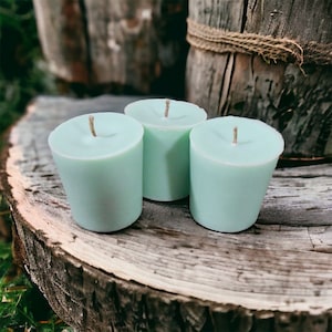 Oakmoss Dreams - Vela de soja perfumada con mecha de cáñamo, votivas, decoración rústica para el hogar