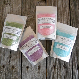 Bath Salts European Spa Salt and Dead Sea Bath Salts Choose your Scent Spa Gift Party Favors-Huge Scent List Pastel image 6