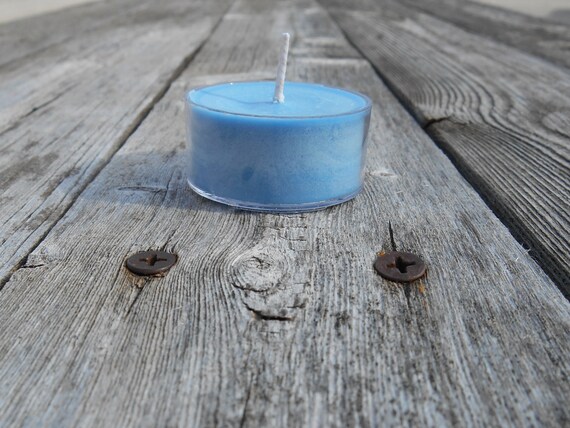 Blue Soy Wax tealight candles