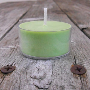Margarita Scented 6 Pack of Soy Tealights Lime Green
