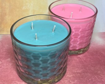 Large 3 Wick Soy Candles, Choose your Scent, Eco Wick, Scented Jar Candles Spa Scents, Boho