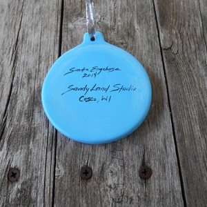 Custom Hand Painted Ceramic Christmas Ornament Pet Portrait From Your Photo image 7