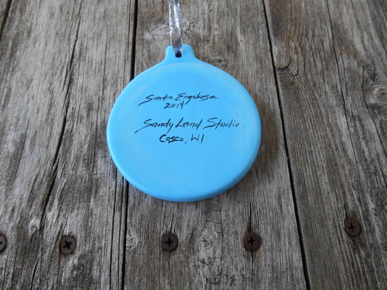 Custom Hand Painted Ceramic Christmas Ornament Pet Portrait From Your Photo image 7