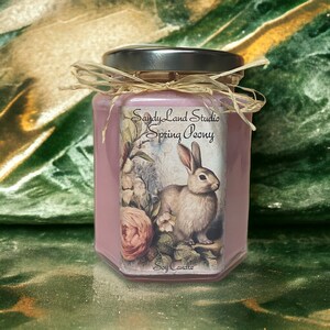 Easter Bunny Soy Candle Rustic Decor Scented Home Fragrance Chocolate image 4