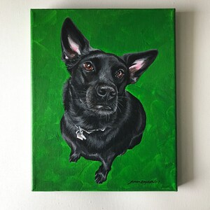 Custom Pet Portrait Acrylic Painting 8 x 10 Cat Dog Rabbit Reptile Portraits image 8