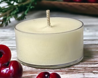 Cherry Vanilla Scented Soy Candles Tealights Dye Free Sweet Home Decor