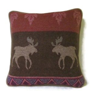 Deer Buck Virgin Wool from Pendleton Pillow Woodlands Gift for Housewarming Room Office Decor