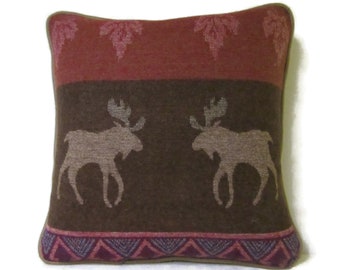 Deer Buck Virgin Wool from Pendleton Pillow Woodlands Gift for Housewarming Room Office Decor