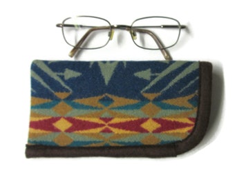 Eyeglasses Eyeglass Case Pouch Protection Sunglasses Flannel Lined Blanket Wool from Pendleton Woolen Mills