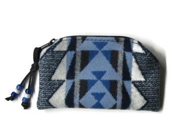 Pouch Zippered Coin Purse Change Accessory Organizer Wool Fabric from Pendleton Woolen Mills
