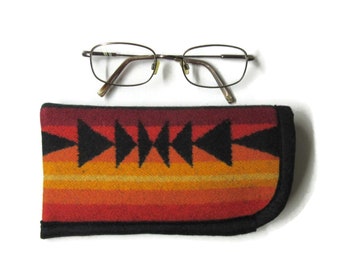 Eyeglasses Case Pouch Protection Sunglasses Flannel Lined Blanket Wool from Pendleton Woolen Mills