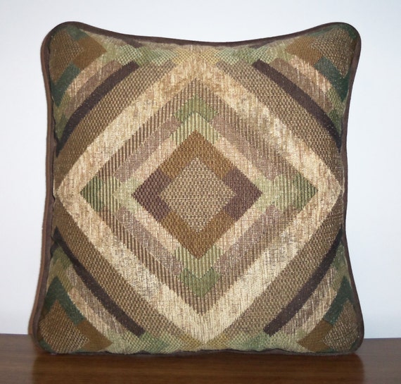 Items similar to Cabin Pillow Lodge Southwest Chenille Tapestry Pillow