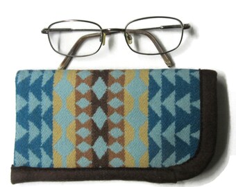 Eyeglass Sleeve Pouch Case Protection Sunglasses Flannel Lined Wool Fabric from Pendleton Woolen Mills