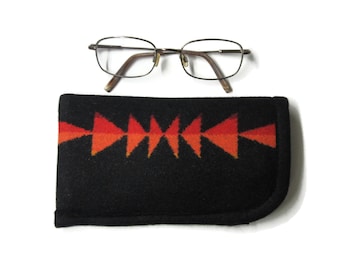 Eyeglass Case Pouch Sleeve Protection Sunglasses Flannel Lined Blanket Wool Fabric from Pendleton Woolen Mills