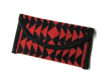 Wallet Clutch Bag Walking Rock Blanket Wool from Pendleton Woolen Mills Magnetic Snap Closure Tribal Inspired