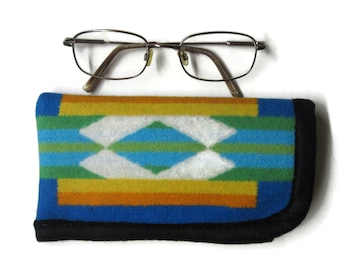 Eyeglass Case Pouch Sleeve Protection Sunglasses Flannel Lined Blanket Wool Fabric from Pendleton Woolen Mills