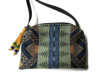 Little Girl's First Purse Cross Body Bag Adult Neck Pouch Badge Holder Blanket Wool from Pendleton Oregon