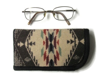 Eyeglasses Case Pouch Protection Sunglasses Flannel Lined Blanket Wool from Pendleton Woolen Mills