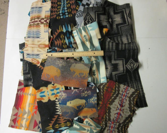 Large Box of Pendleton Blanket Wool Scraps Remnants 3.8 Lbs Free ...